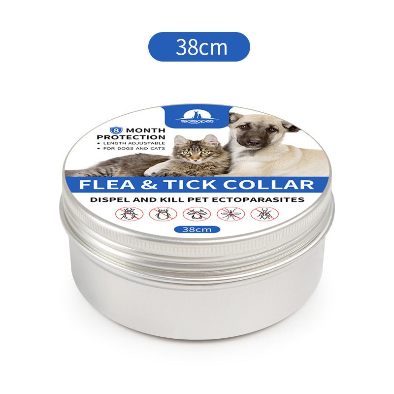 Dealonlinenz flea and tick collar for cats, 38cm adjustable collar preventing fleas and ticks, 8-month protection for cats