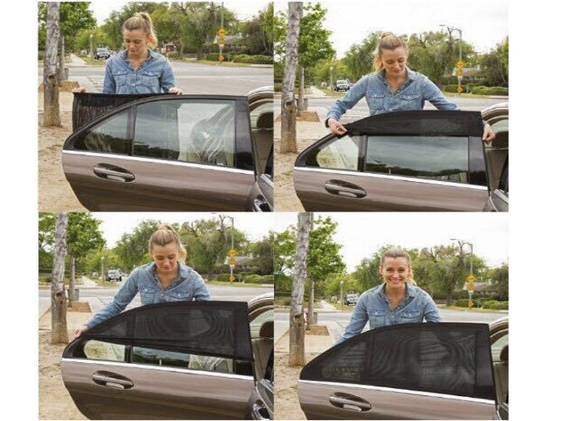 2*Car Side Rear Window Sun Visor Shade Mesh Cover Shield Sunshade UV Protector dealonline.co.nz