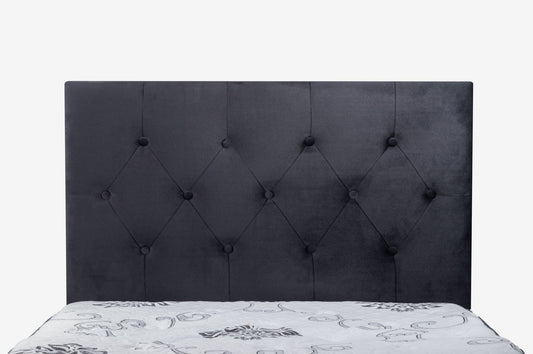 Fenland Headboard Black Velvet King Single Size sue-e furniture