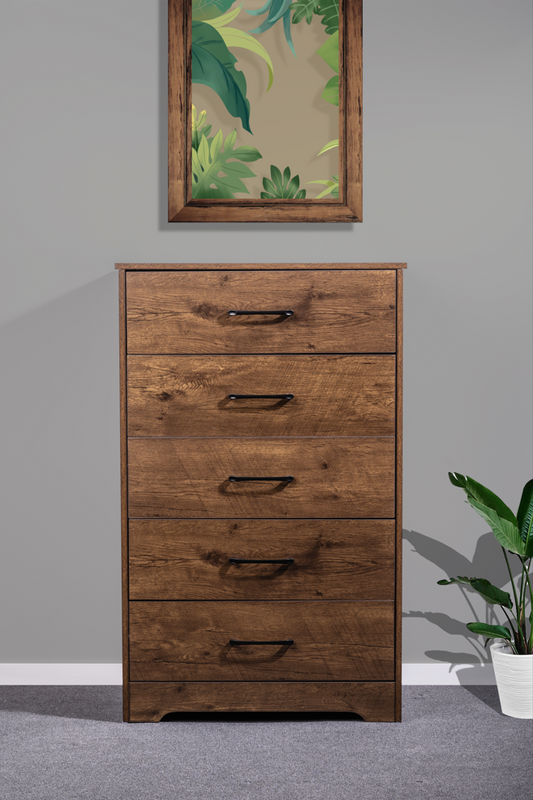'Althea' Wallnut color Five Drawers sue-e furniture