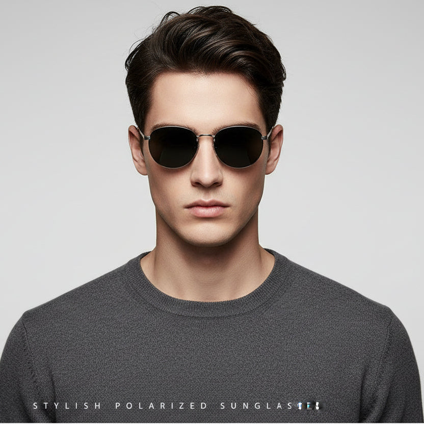 Black HD polarized sunglasses with anti-blue ray and hydrophobic coating, stylish dealonlinenz sunglasses for UV protection.