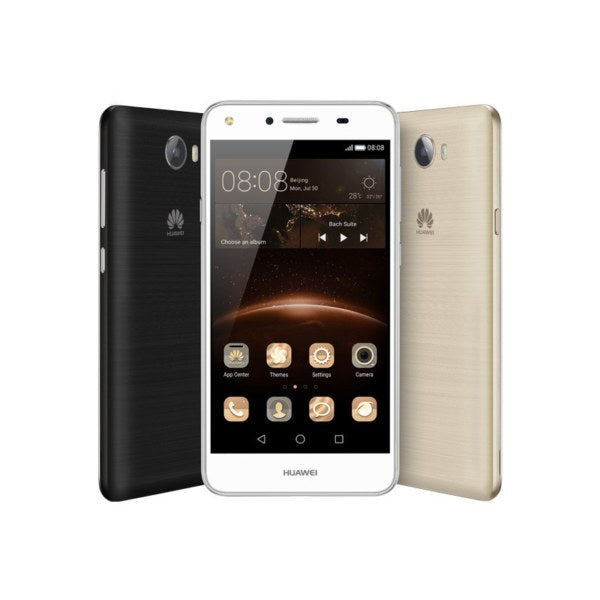 Hydrogel screen protector for Huawei Y5 II by 9eight5, showing clear, flexible film covering the phone screen.