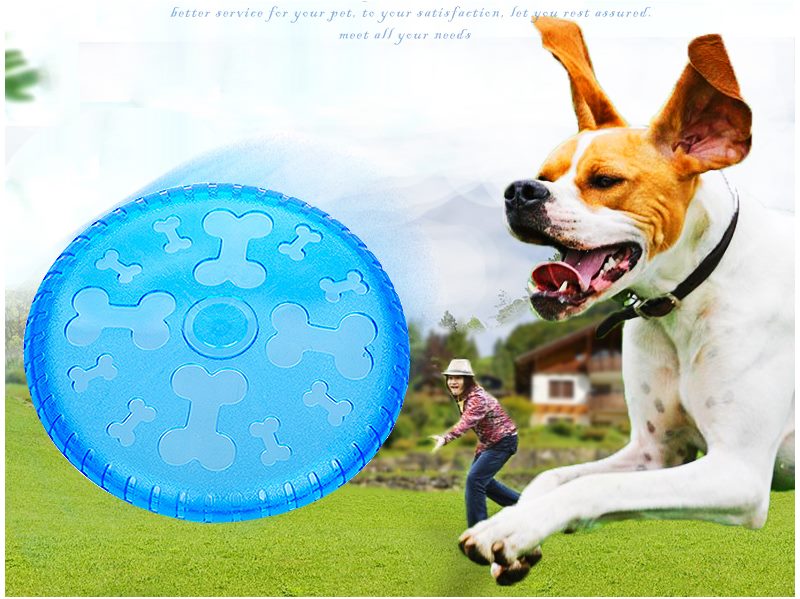 Dealonlinenz frisbee flying disc for dogs, tooth-resistant outdoor pet training fetch toy in vibrant colors