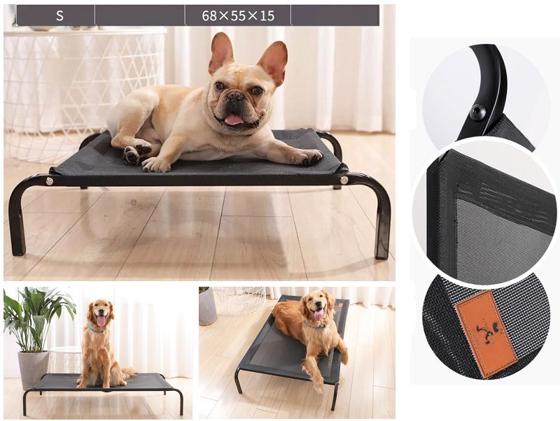 Dealonlinenz elevated pet bed for dogs and cats, mesh design, raised indoor sleeping cot with 54x15cm dimensions