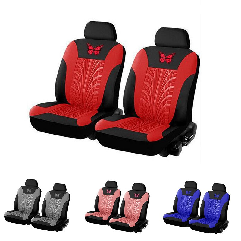 Dealonlinenz car seat cover, front seater protector made of durable polyester, shown on a vehicle seat with a sleek design