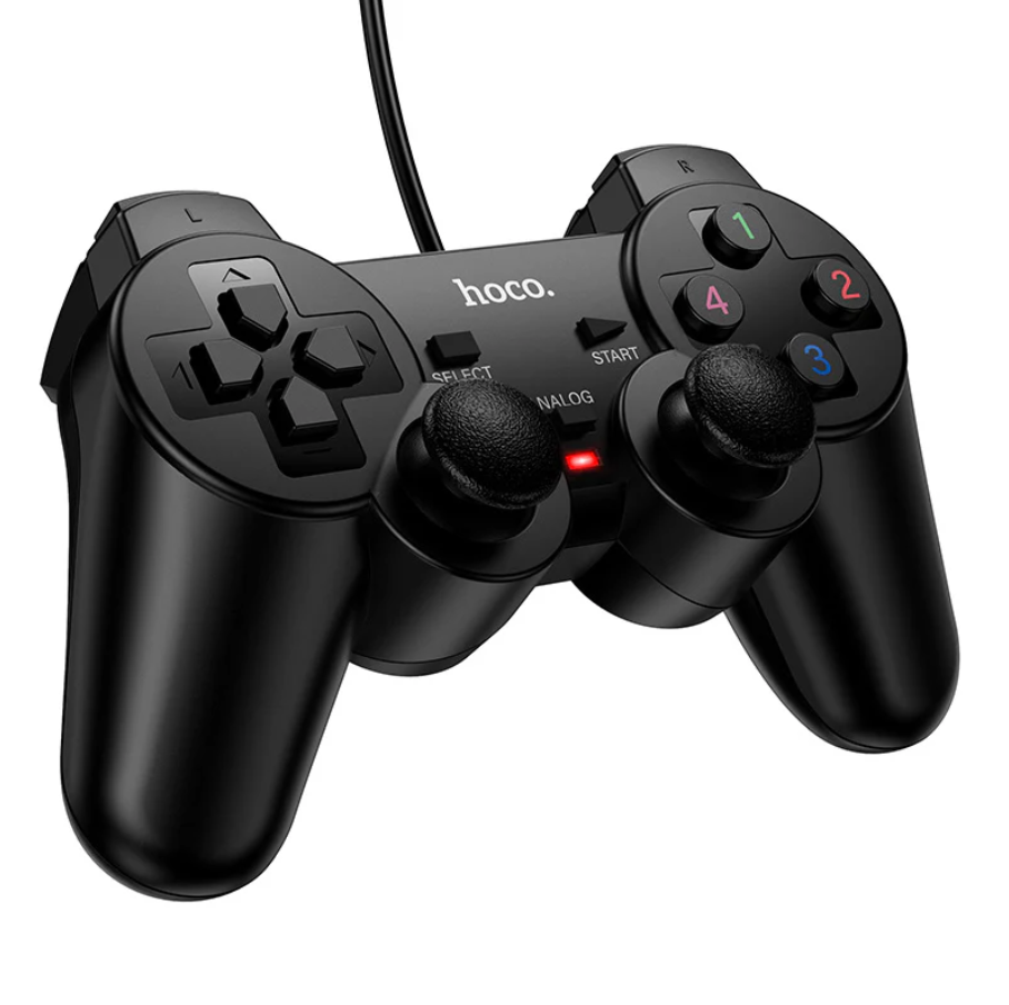 Techplus wired gaming controller for PC with USB connection, featuring ergonomic design and multiple control buttons.