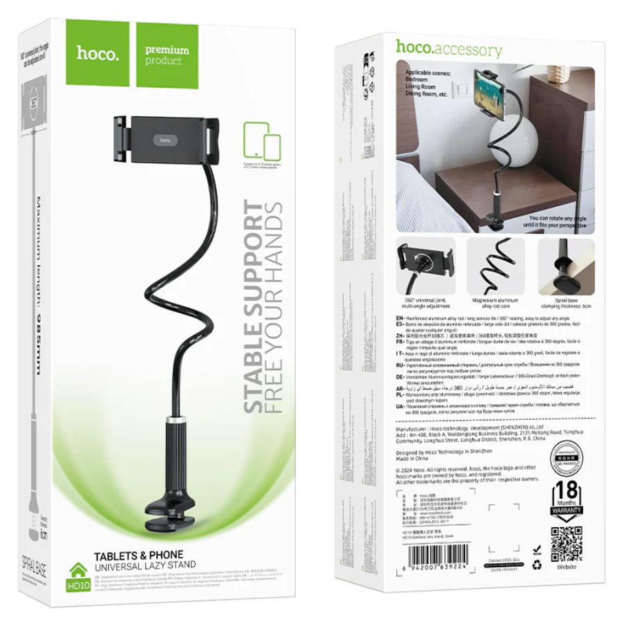 Hoco Universal Lazy Stand Phone Tablet Holder Flexible (HD10) techplus