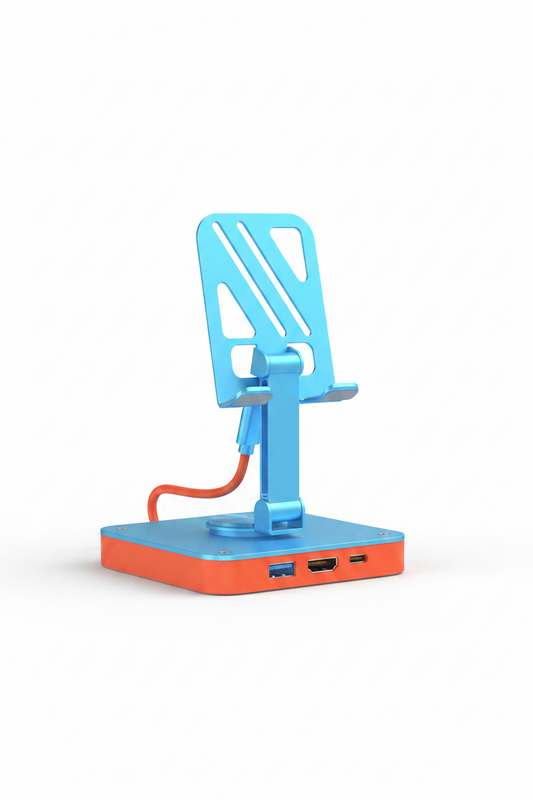 Adjustable 3-in-1 Nintendo Switch Stand USB-C Hub with 4K HDMI & 100W PD Charging