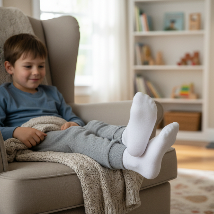 Crew Socks 12 Pairs/pack Kids' 4-7 years Thin White dealonline.co.nz