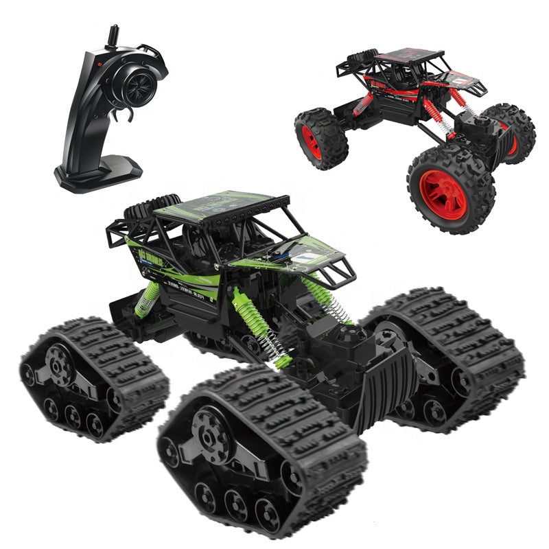 RC climbing car by dealonline.co.nz with high-speed alloy wheels, showcasing the enhanced wheel design for off-road performance.
