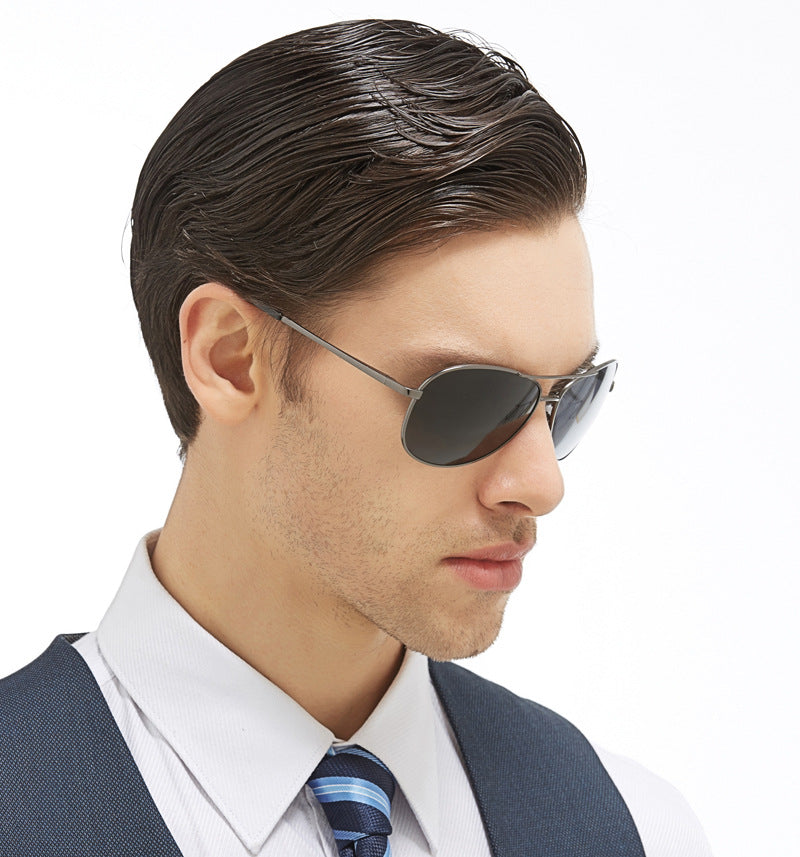 Dealonlinenz HD polarized sunglasses with anti-blue ray hydrophobic lenses and a protective case, shown on a clean background.