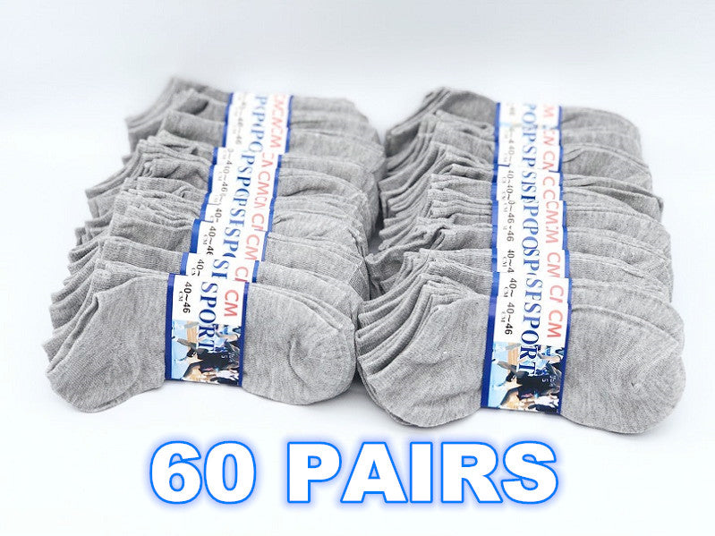 Pair of grey thin ankle socks from dealonline.co.nz, suitable for sizes M7-11 and W8-12, shown in the image.