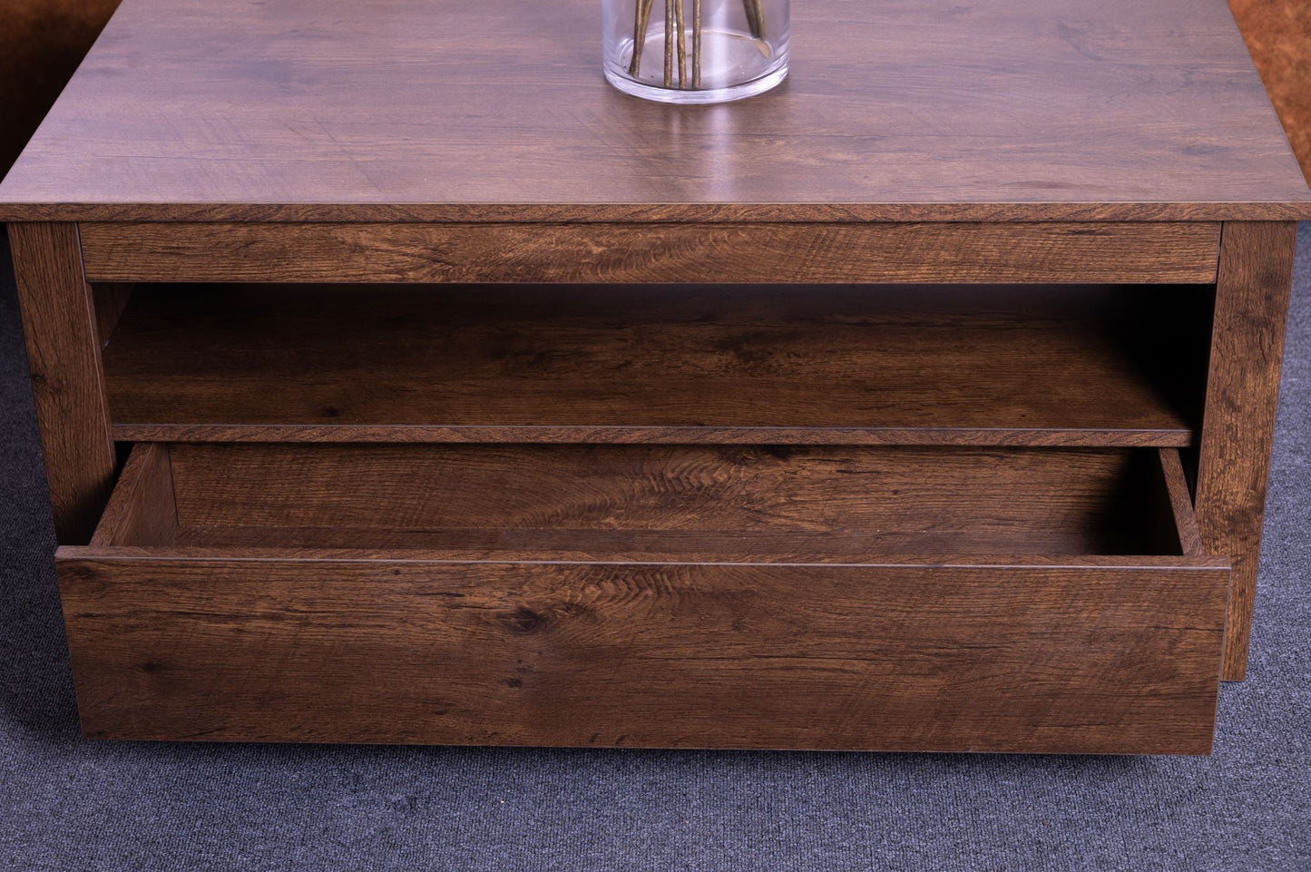 'Sintra' Walnut Coffee Table with Two Drawers sue-e furniture