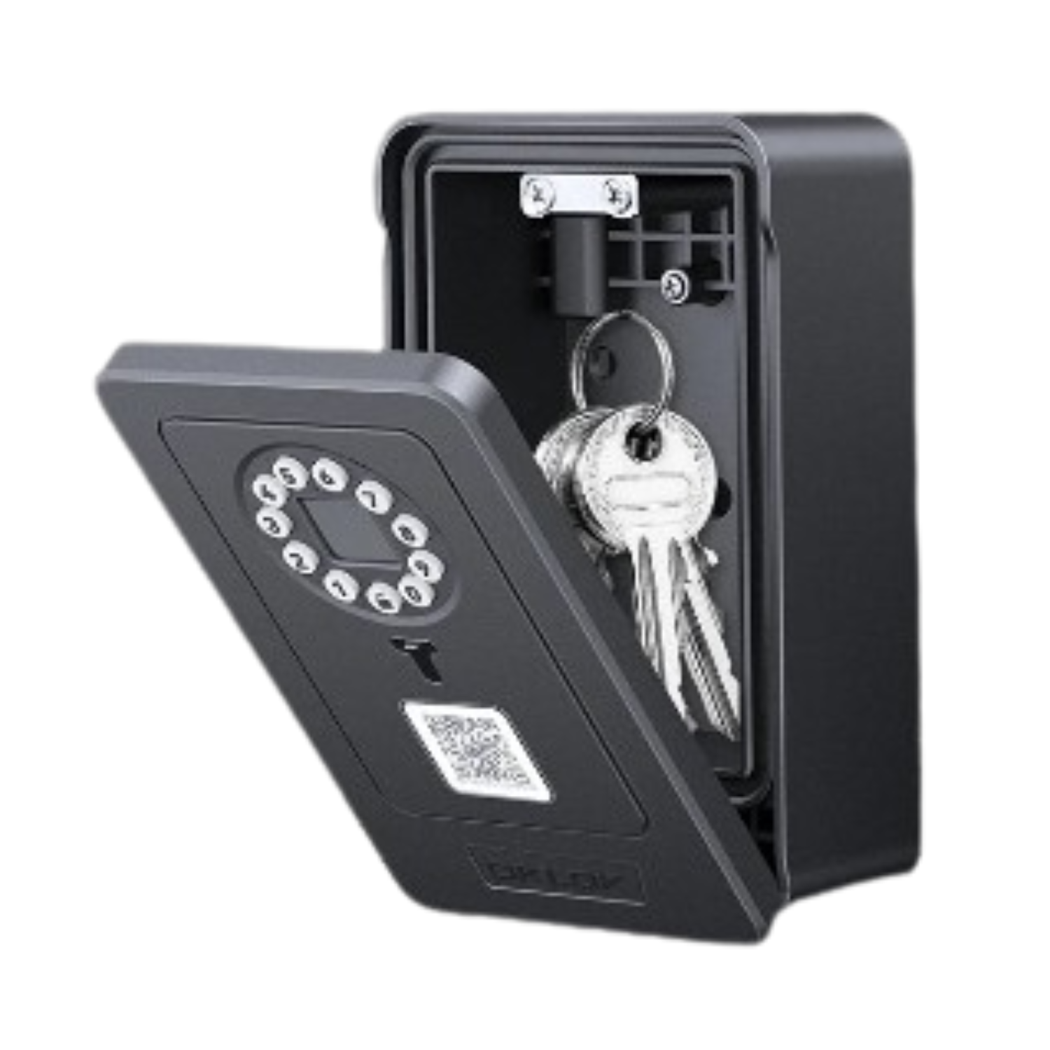 Habicare Bluetooth fingerprint key lock box with digital keypad and fingerprint scanner for secure key storage.
