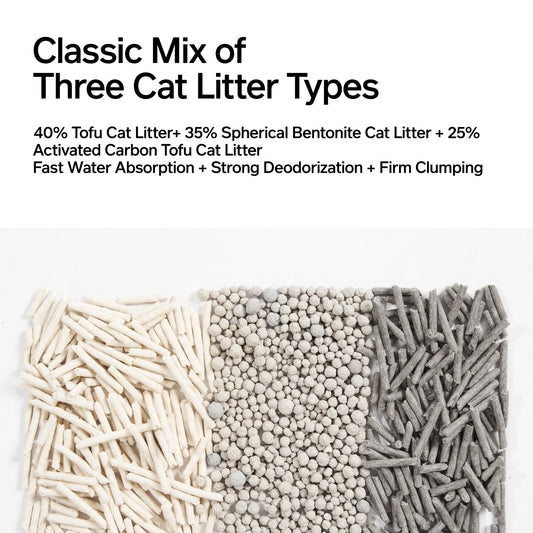 PIDAN 3-in-1 Blend Cat Litter (Tofu, Spherical Bentonite Clay, Activated Carbon Infused Tofu) Pidan New Zealand