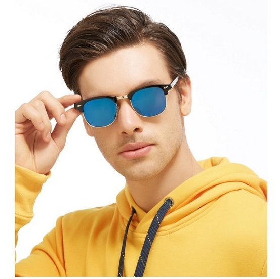 Dealonlinenz polarized sunglasses with blue-ray blocking lenses, hydrophobic coating, stylish design, and UV protection.