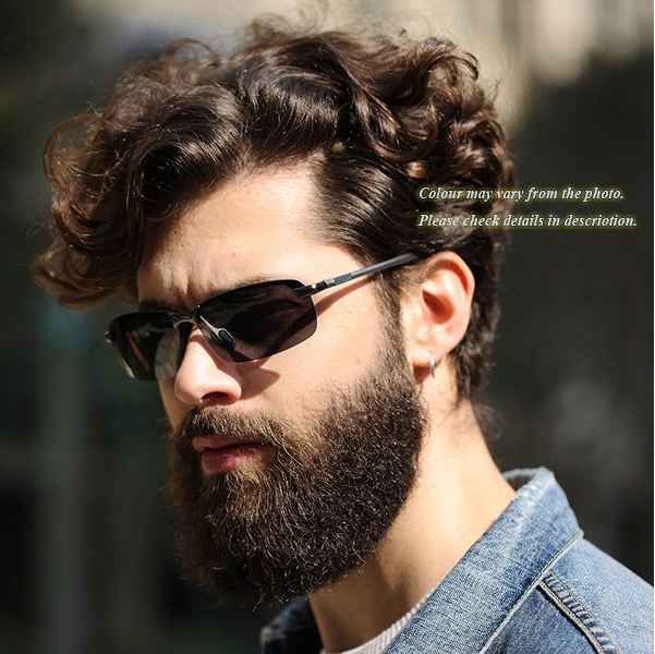 Dealonlinenz polarized sunglasses with hydrophobic, anti-reflective lenses and black frame, providing sun protection and style.