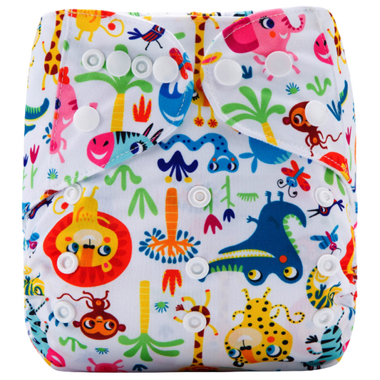 Reusable Cloth Nappies - One Size Fits 3-17kg, Eco-Friendly