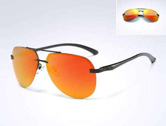 Orange - Mirror Lens HD Polarized Lens Sunglasses Anti-Blue Ray Hydrophobic dealonline.co.nz