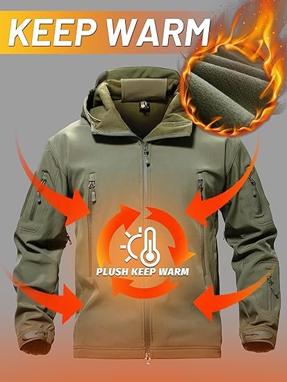 Men's Military Tactical Soft Shell Jacket Coat Water Resistant Windbreaker M-3XL dealonline.co.nz