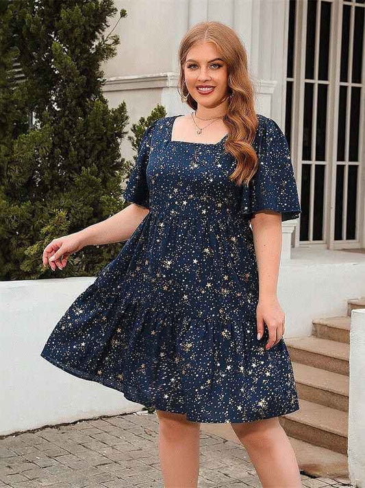 Casual loose-fitting dress for women, midi skirt