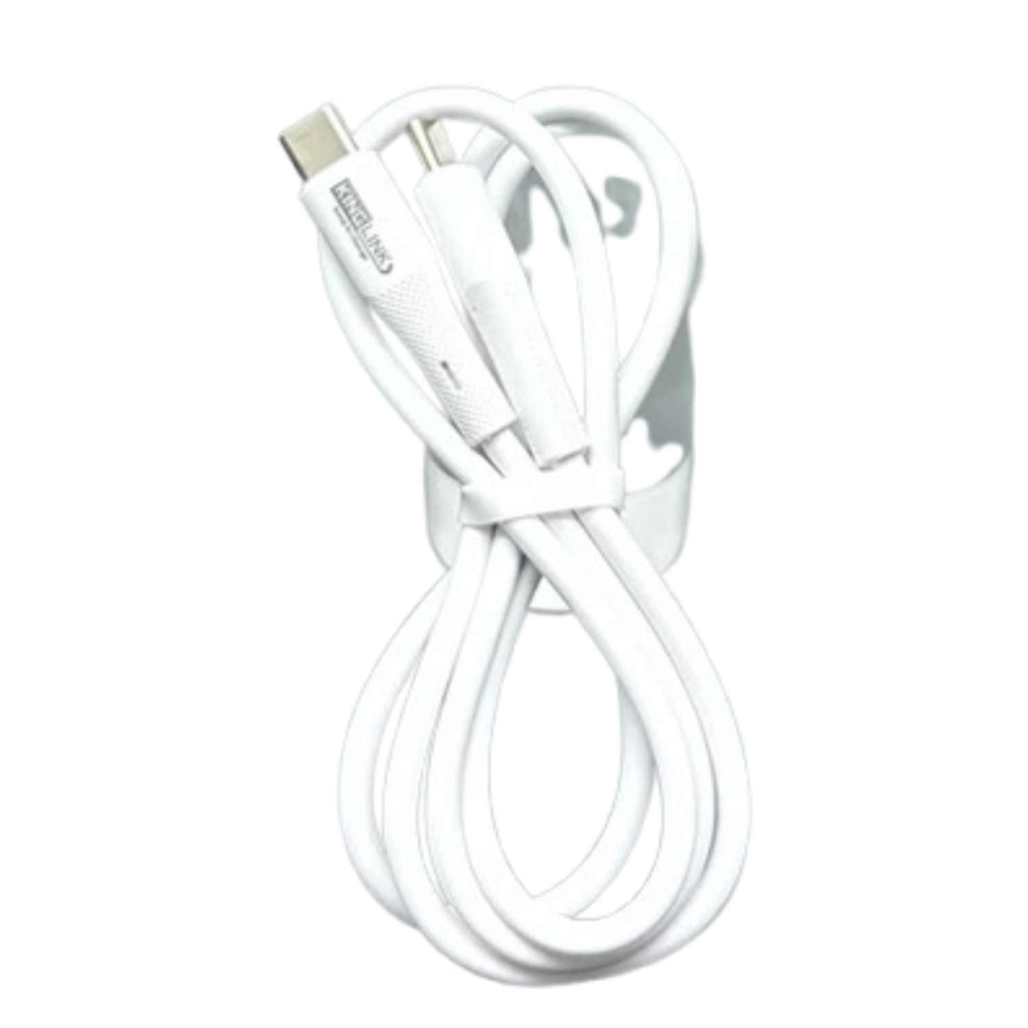 Kinglink 1m PD 60W Type-C to Type-C cable by 9eight5 showing a close-up of the black charging cable with USB-C connectors
