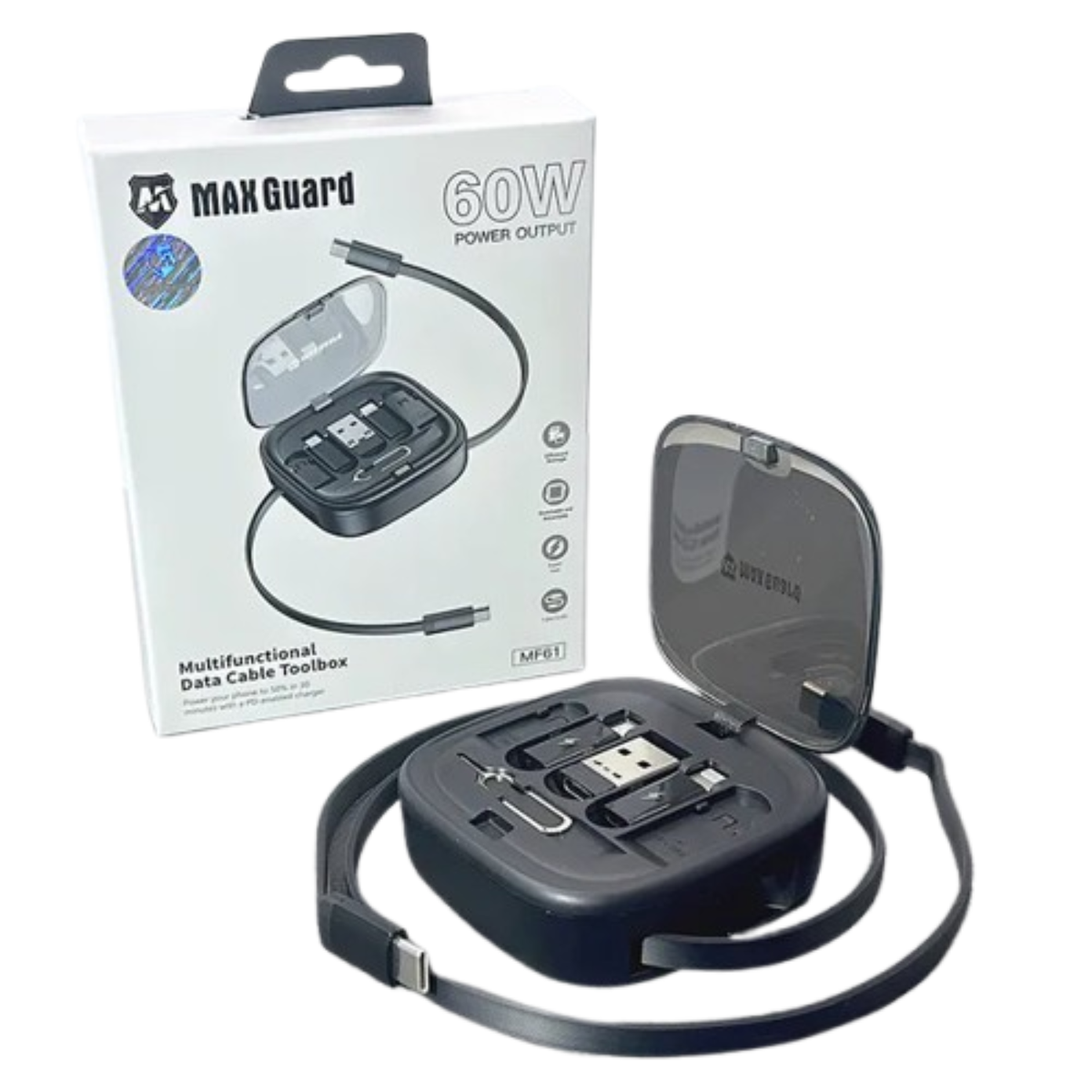 Maxguard 1m 60W cable toolbox accessory by 9eight5, featuring a durable design for electrical cable management.