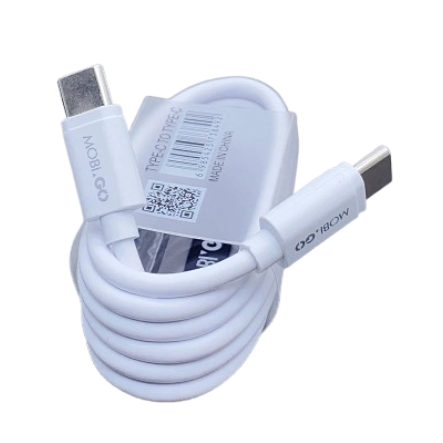 9eight5 Mobigo 1m Type-C to C charging cable, durable accessory for fast device charging, shown without packaging.