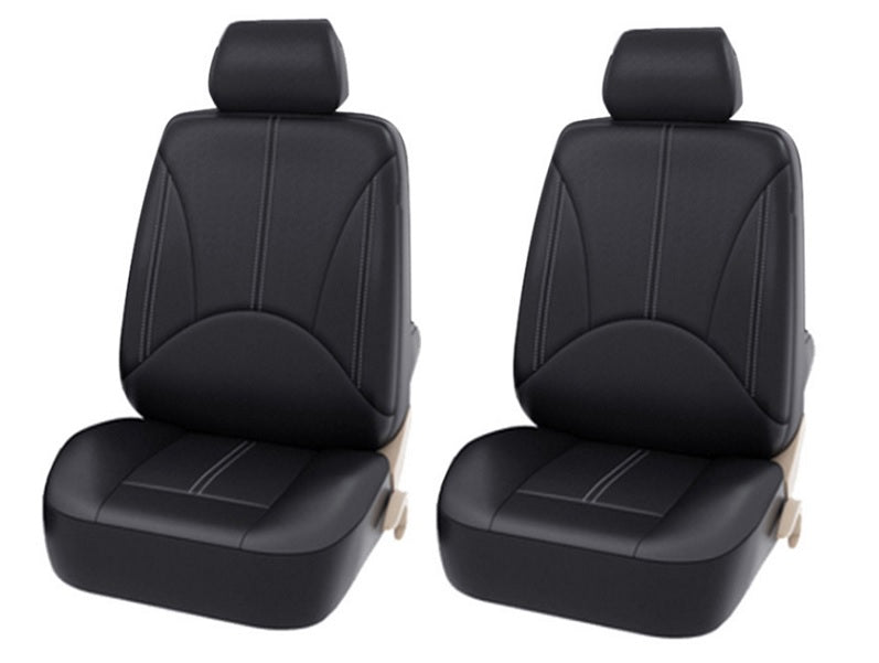 Dealonlinenz PU leather car seat cover protector set for 2 front seats, durable and stylish car interior accessory