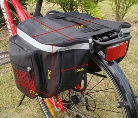 ECOTREK 25L Waterproof Bike Pannier Bag – Rear Rack Cycling Saddle Bag JS16002