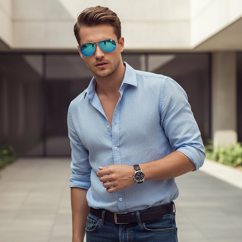 HD polarized sunglasses with blue light blocking lenses, hydrophobic coating, in four colors, with case, by dealonline.co.nz