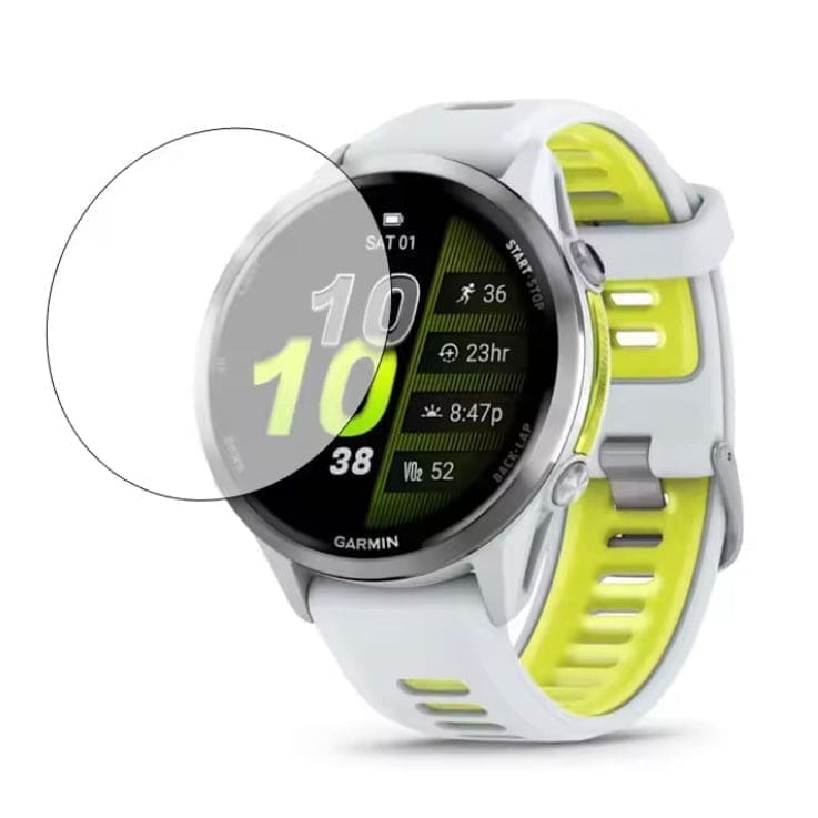 Set of two Garmin Forerunner 570 screen protectors, watch screen protectors designed to shield the 47mm watch display.