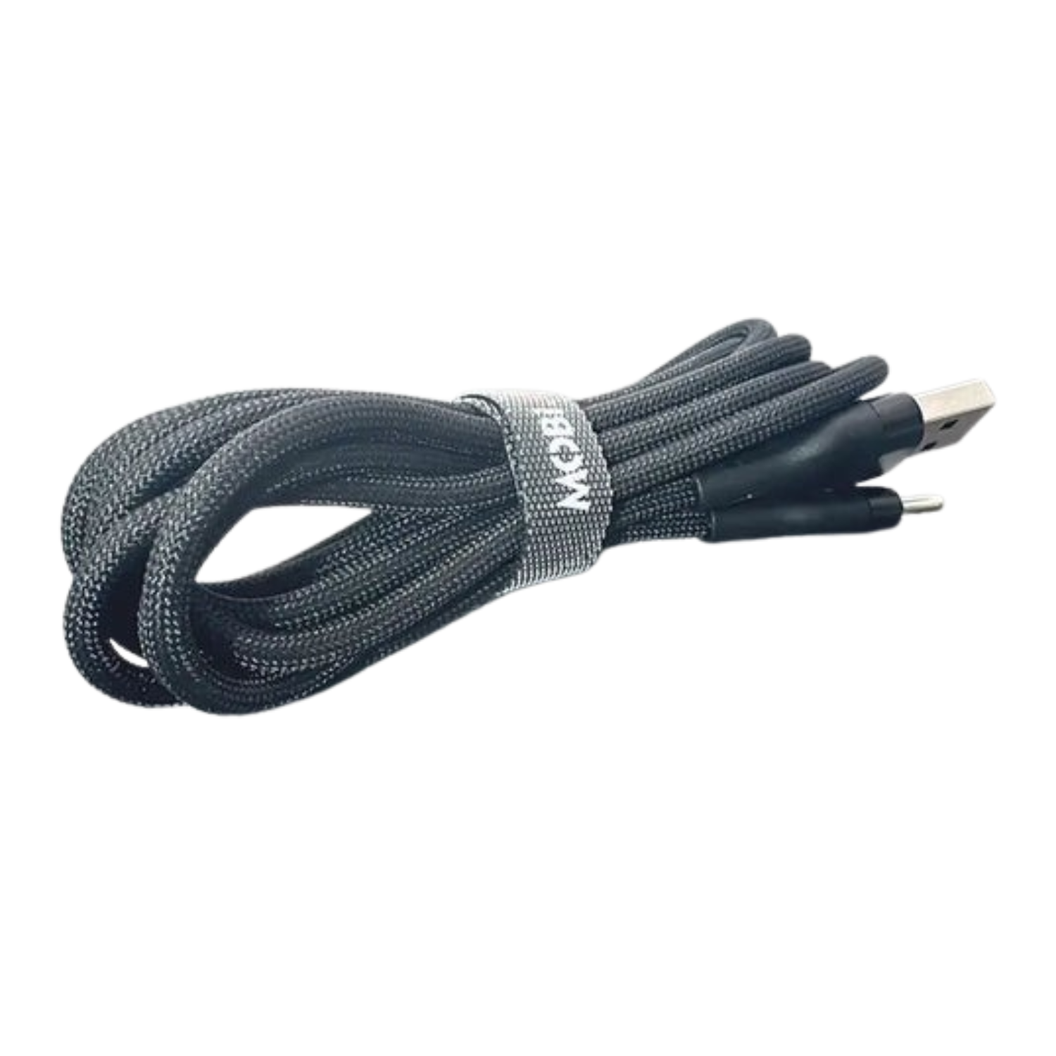 9eight5 Mobigo 2m USB-A to USB-C cable accessory showing a black cable with USB connectors on each end.