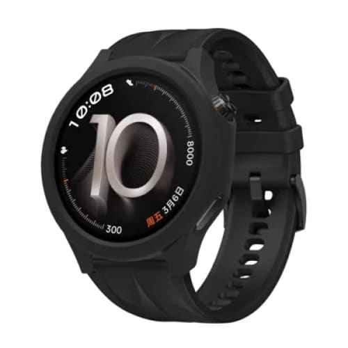 Black silicone protective case for Oppo Watch X3, designed to safeguard the smartwatch with a snug fit.