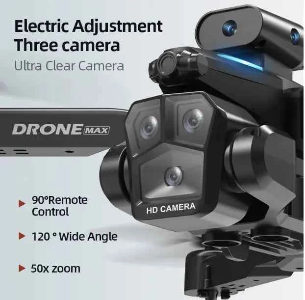 C10 Max 6000M GPS RC Drone with HD Camera - Triple Lens Optical Flow & Auto Return | Complete Set