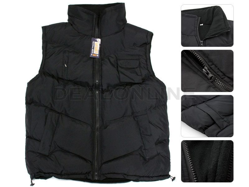 Dealonlinenz fleece lining sleeveless hooded vest in 4XL, shown with a soft fleece interior and a hood for warmth and style.