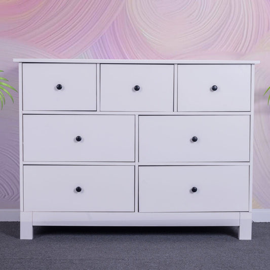 'Pamela' Chest of 7 White Drawers sue-e furniture