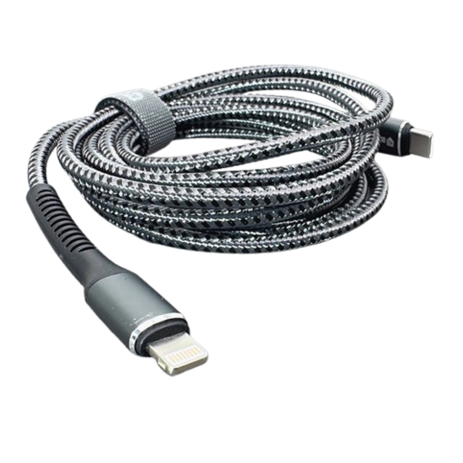 9eight5 Maxguard 2m 20W Type-C to Lightning cable showing durable black cable with USB-C and Lightning connectors for fast charging