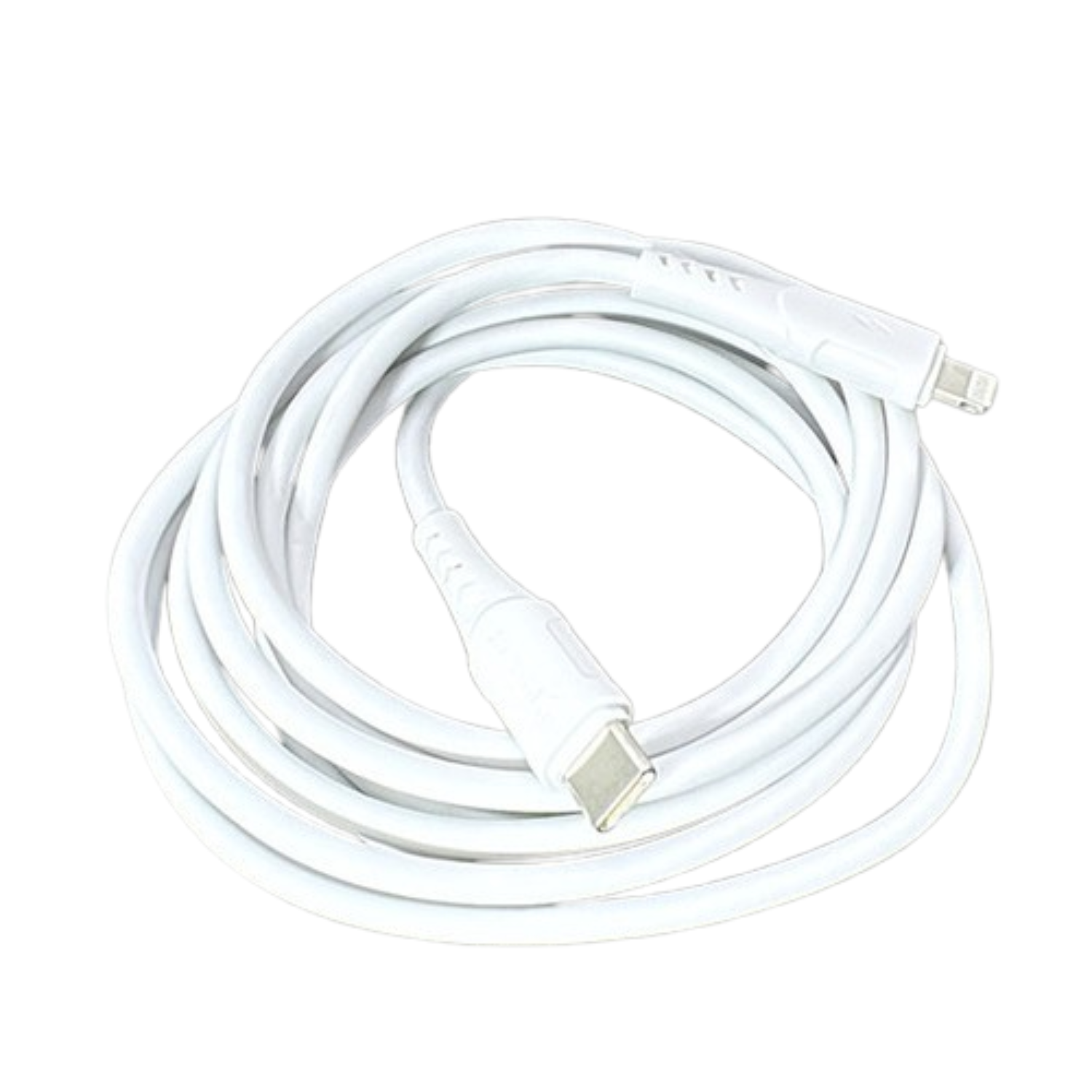 9eight5 Maxguard 2m 30W Type-C to Lightning cable, black, showing the cable's length and USB-C and Lightning connectors.