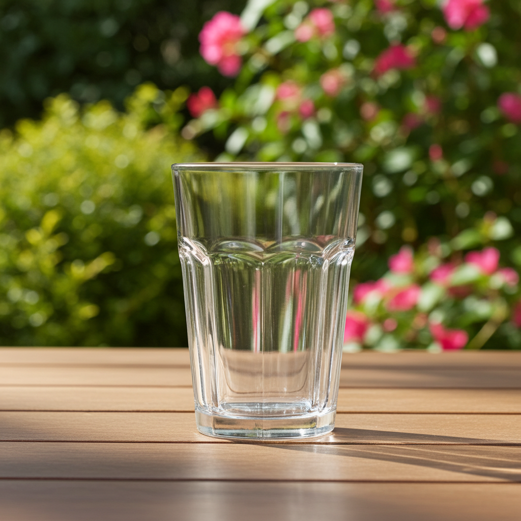 Frankly Cotton Clear Faceted Glass Tumbler 473ml Nest & Stem Homewares