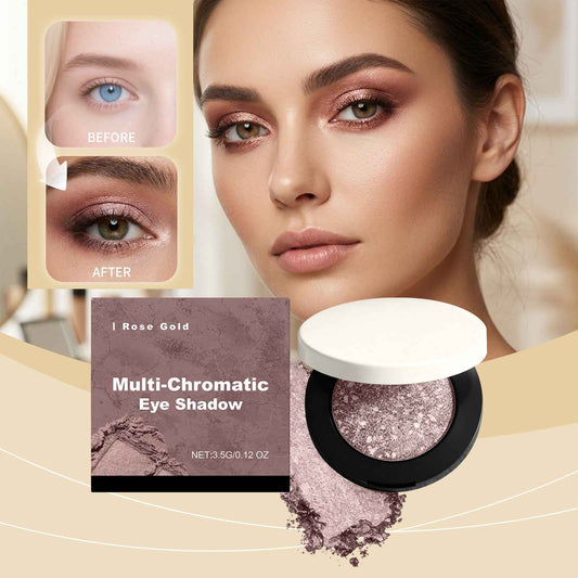 Shimmering Rose Gold Eyeshadow - 3D Long-Lasting Color