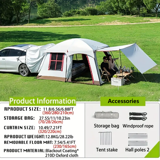 SUV Tailgate Car Tent – Quick Setup & All-Weather Outdoor Shelter ECOTREK