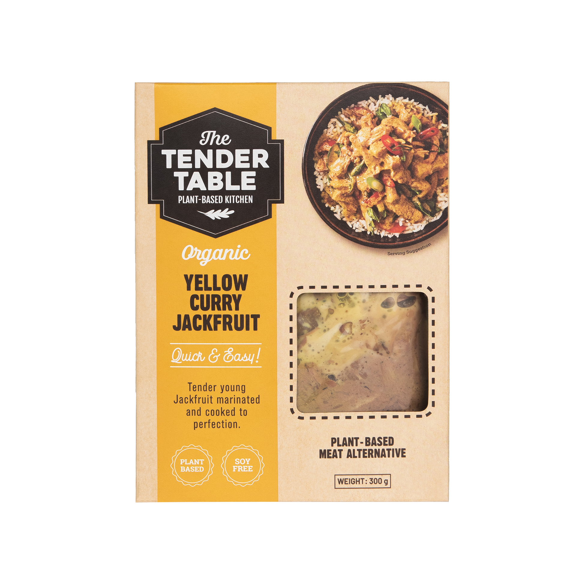Organic yellow jackfruit meat ready to use in 300g package, natural plant-based meat alternative from livelifestore.co.nz