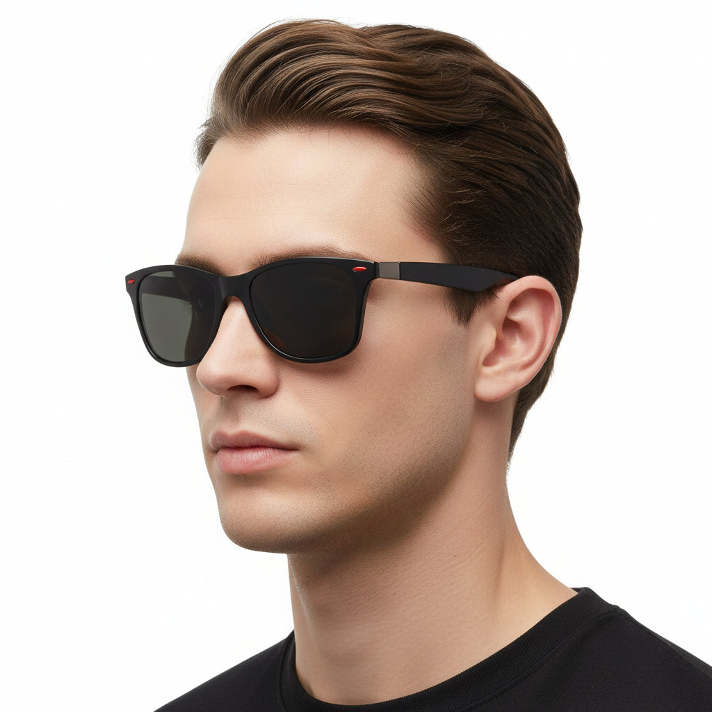 Sport sunglasses with HD polarized lenses, anti-blue ray coating, hydrophobic finish in four colors, by dealonline.co.nz