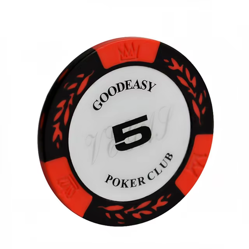 Set of 25 14g poker chips and tokens from dealonline.co.nz, featuring colorful casino-style designs on ceramic-like surfaces.