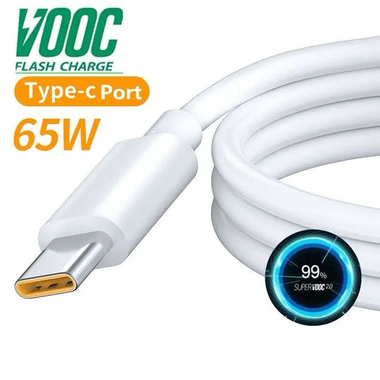 White 1m Oppo phone charger cable by 9eight5, durable electronics accessory for fast charging and data transfer.