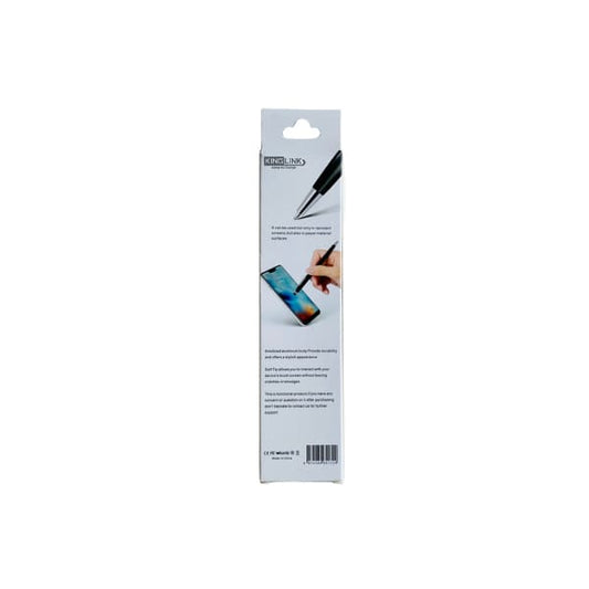 Black 9eight5 2-in-1 stylus pen with dual touch functionality, ideal for electronics accessories and touchscreen devices.