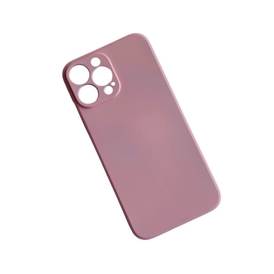 Pink 9eight5 iPhone 13 Pro Max case in soft silicone with precise cutouts for the 6.7-inch smartphone.