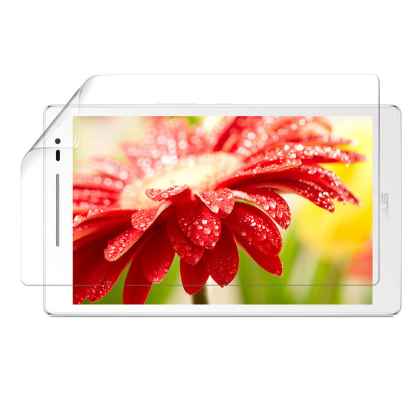 Hydrogel screen protector for Asus Zenpad 8.0 Z380C by 9eight5, pack of 2, showing the clear, flexible film on the tablet screen.