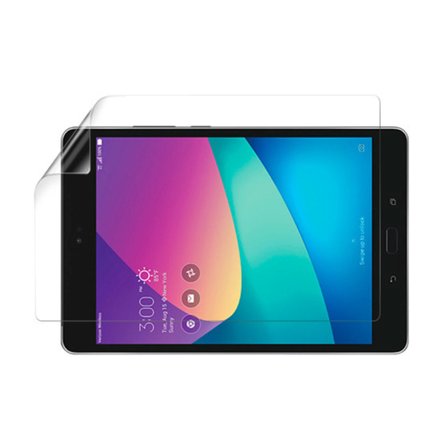 Hydrogel screen protector for Asus Zenpad Z8s ZT582KL by 9eight5, pack of 2, showing the transparent protector on the tablet screen